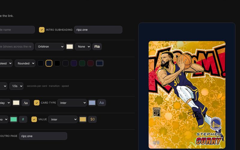 Highlight Reel, example screen